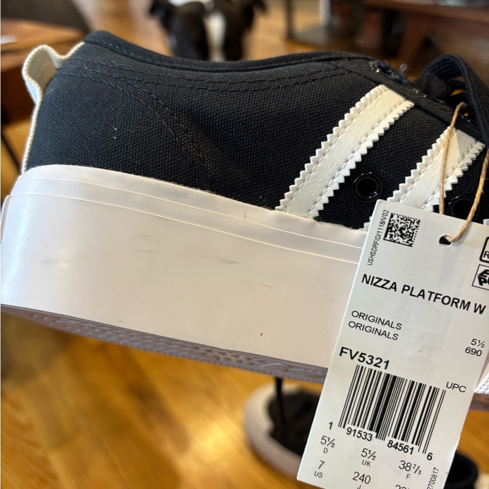 adidas Nizza Platform Women's Shoes - Black and White